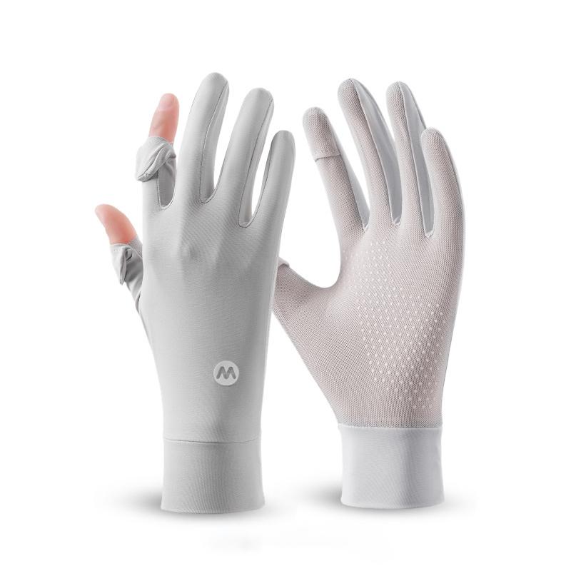UV Protection Women's Gloves Summer Cycling Flip-Tip Touchscreen Ice Silk Driving Non-slip Golf Stretchy Breathable Hiking Glove
