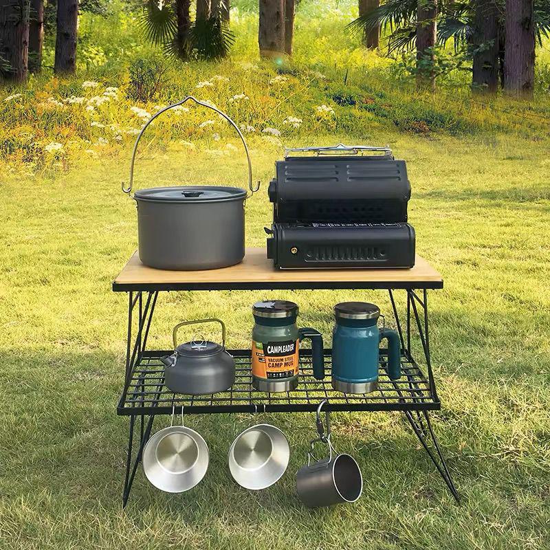 A1R Outdoor Folding Table & BBQ Storage Rack