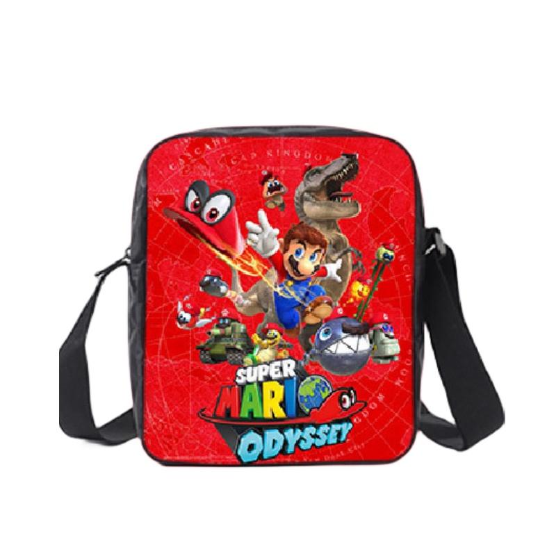 New Arrival Mario Cartoon Backpack For Elementary And Middle School Students Lunch Bag And Pencil Case Included
