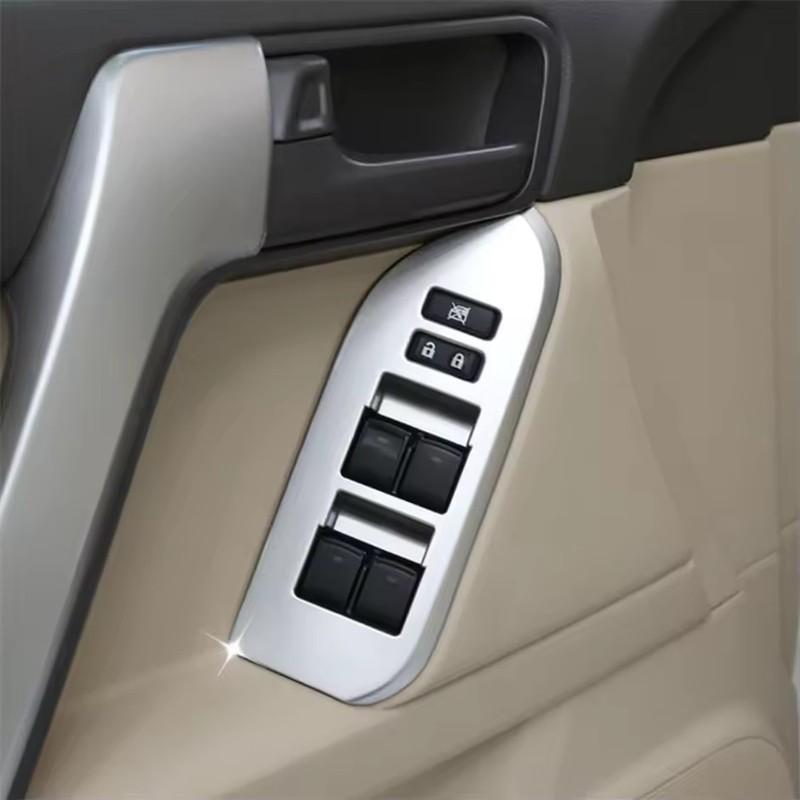 For Toyota Prado FJ150 2010 2011 2012 2013 2014 2015 2016 Auto Door Window Lift Switch Panel Cover Trims Car-styling Accessories