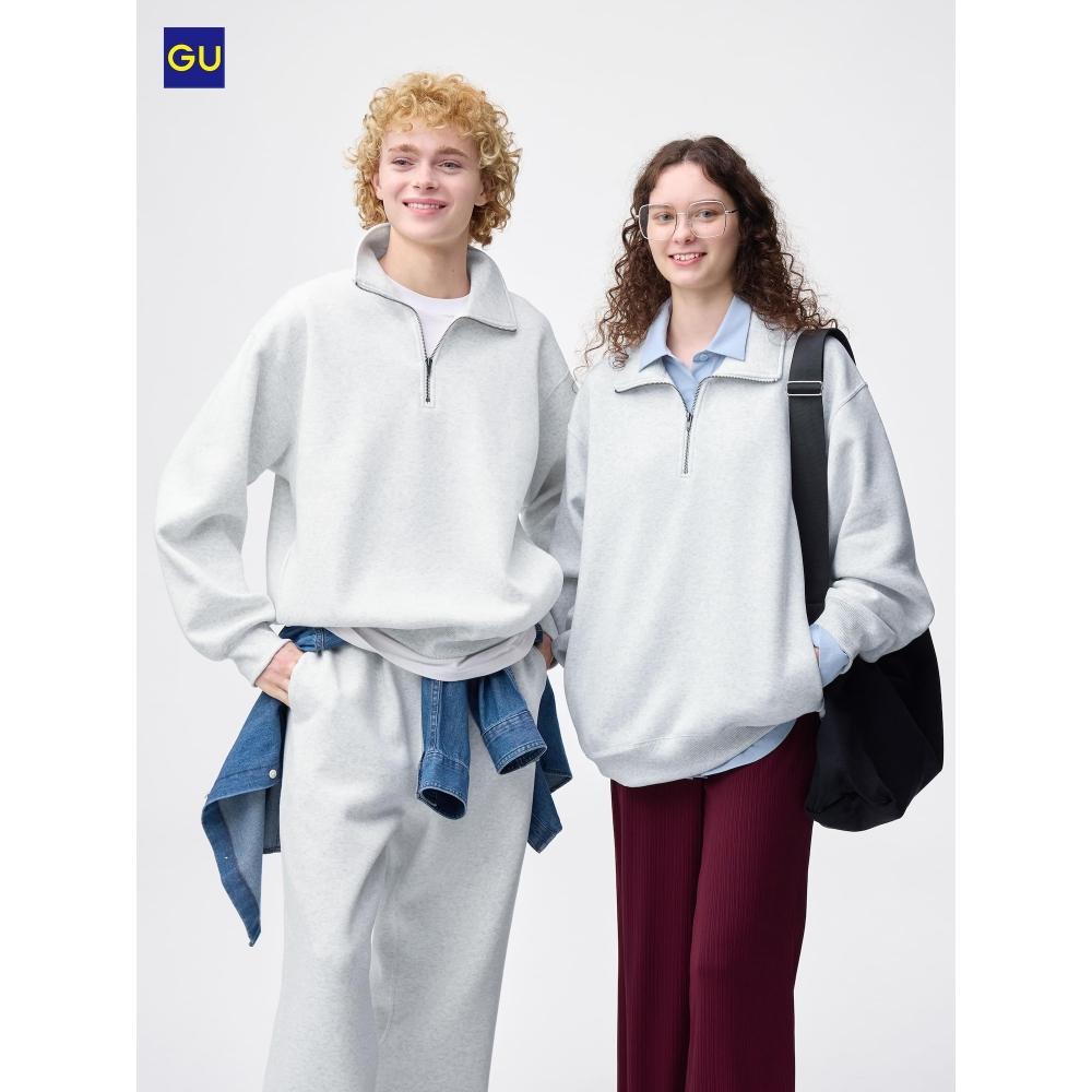 Uniqlo Gu Heavy Weight Sweat Half Zip Pullover