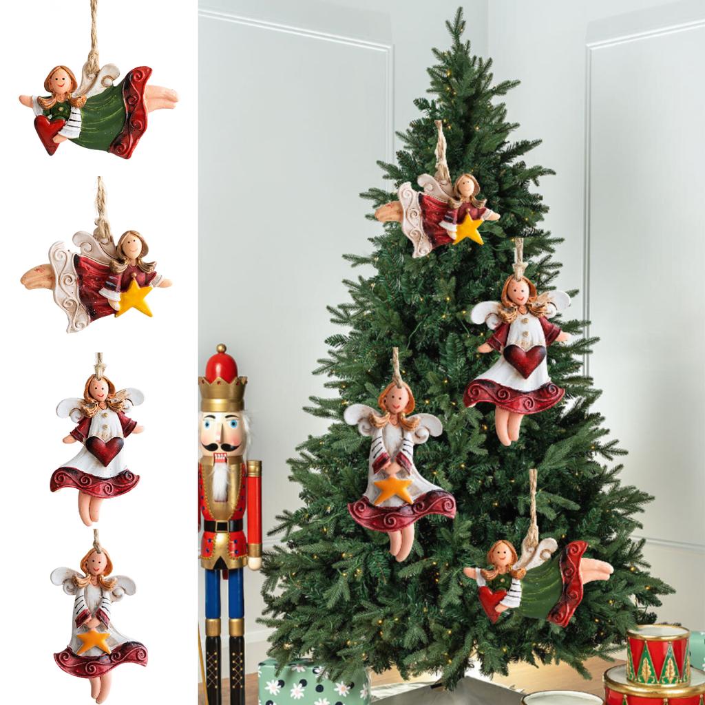 Angel Resin Christmas Tree Decoration Ornament Home Hanging Party Props Gifts