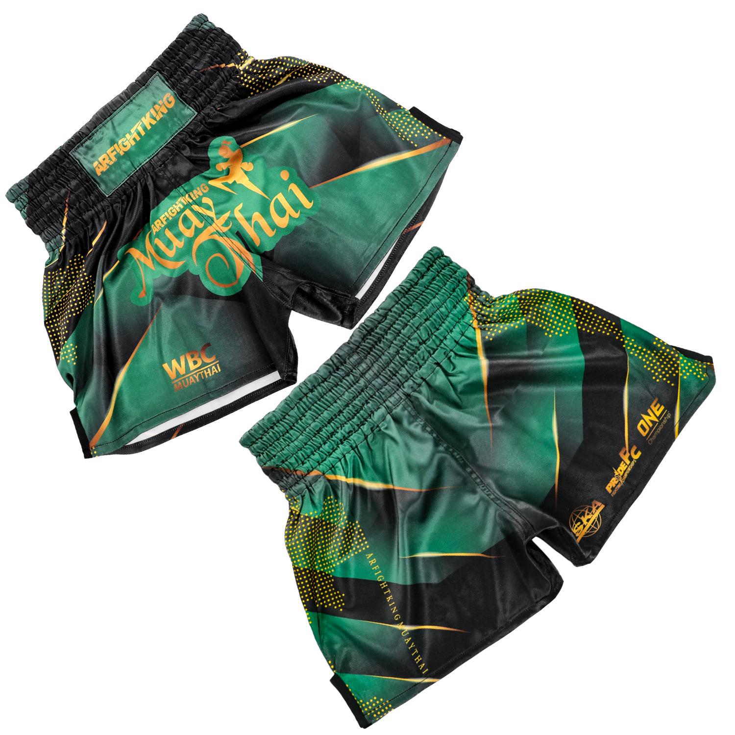 

Унисекс Быстросохнущие Эластичные Шорты для Тренировок по Муай Тай, ММА, UFC - Зеленые M 55-65kg чёрный