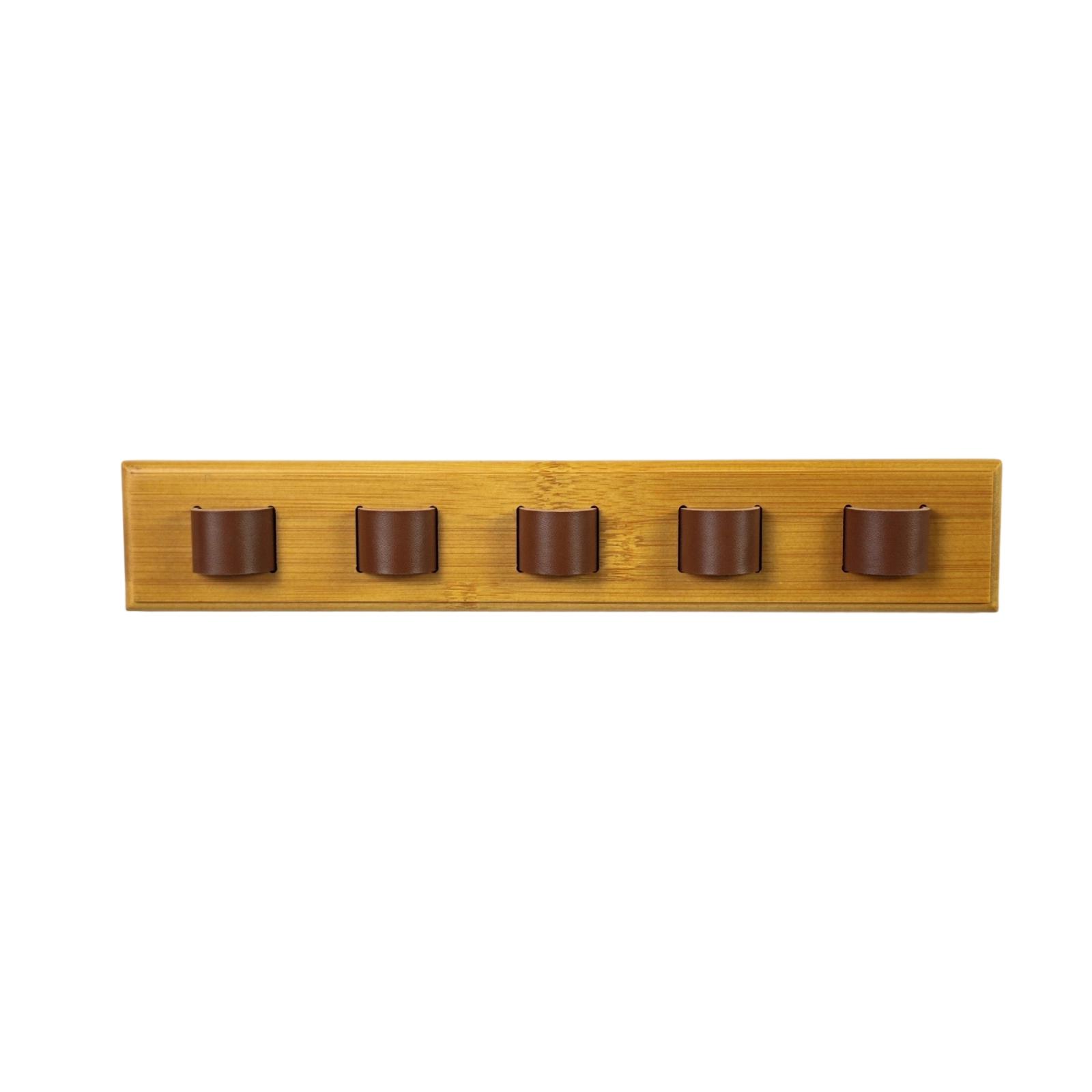 

Wall Mounted Wooden Sunglasses Rack Eyewear Organizer Display Holder with Five Slots for Glasses Storage and Easy Access One Size