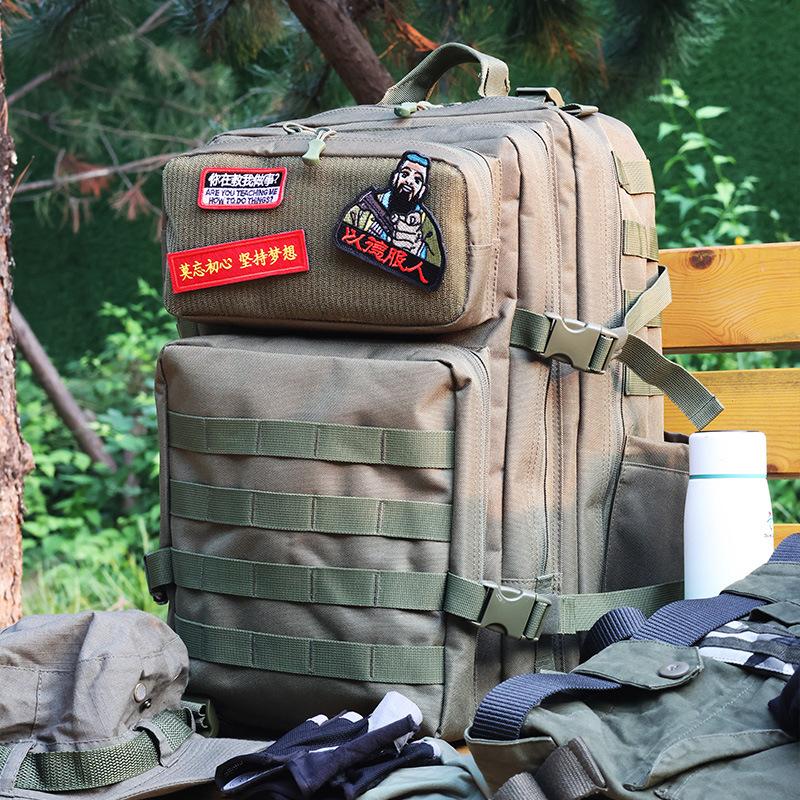 Outdoor Sports Mountaineering Bag Attack Large Bag Travel Backpack Tactical Anti-Fitness Wear Hiking Backpack
