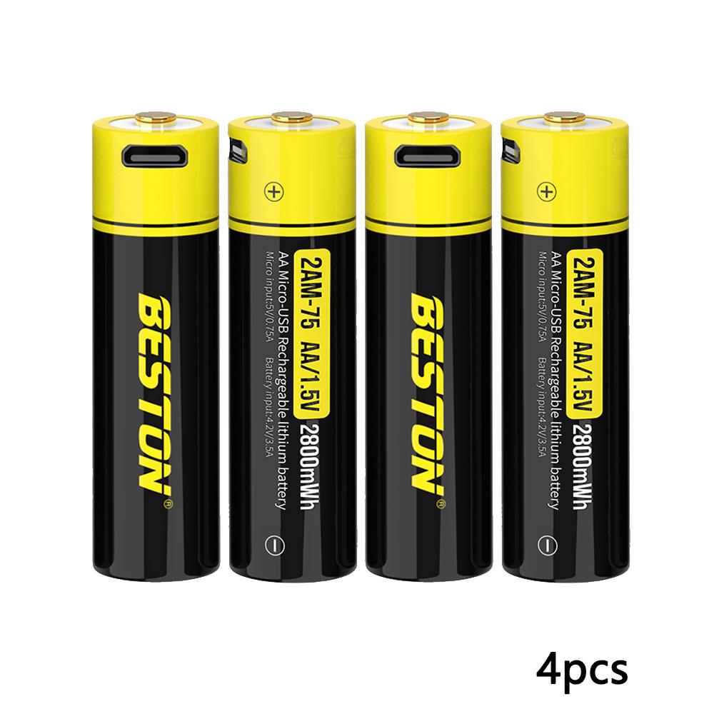 Multifunction AA Lithium Battery 2800mWh Toy KTV Battery 1.5V Constant Voltage Fast Charge USB Rechargeable Battery