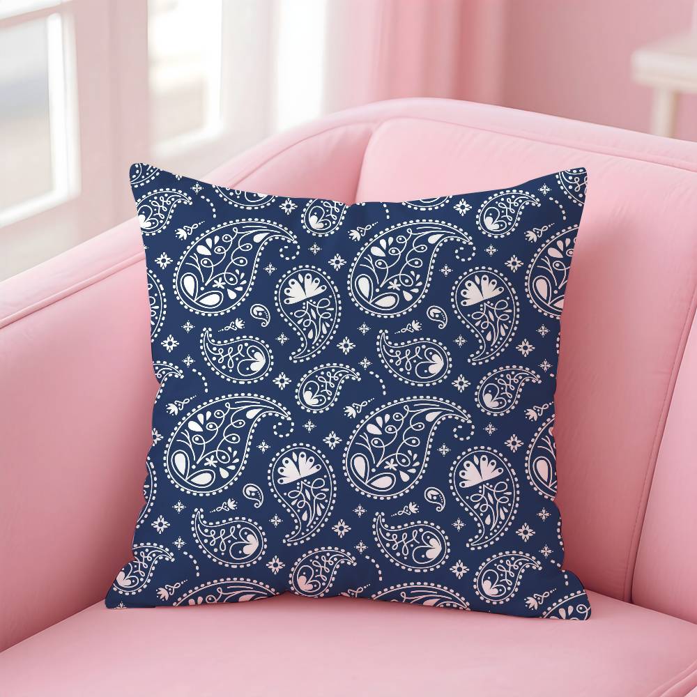 ART Paisley Bandana Pattern Pillow Case Pattern Printing Pillowcase Living Room Sofa Cushion Cover Bedroom Room Decor