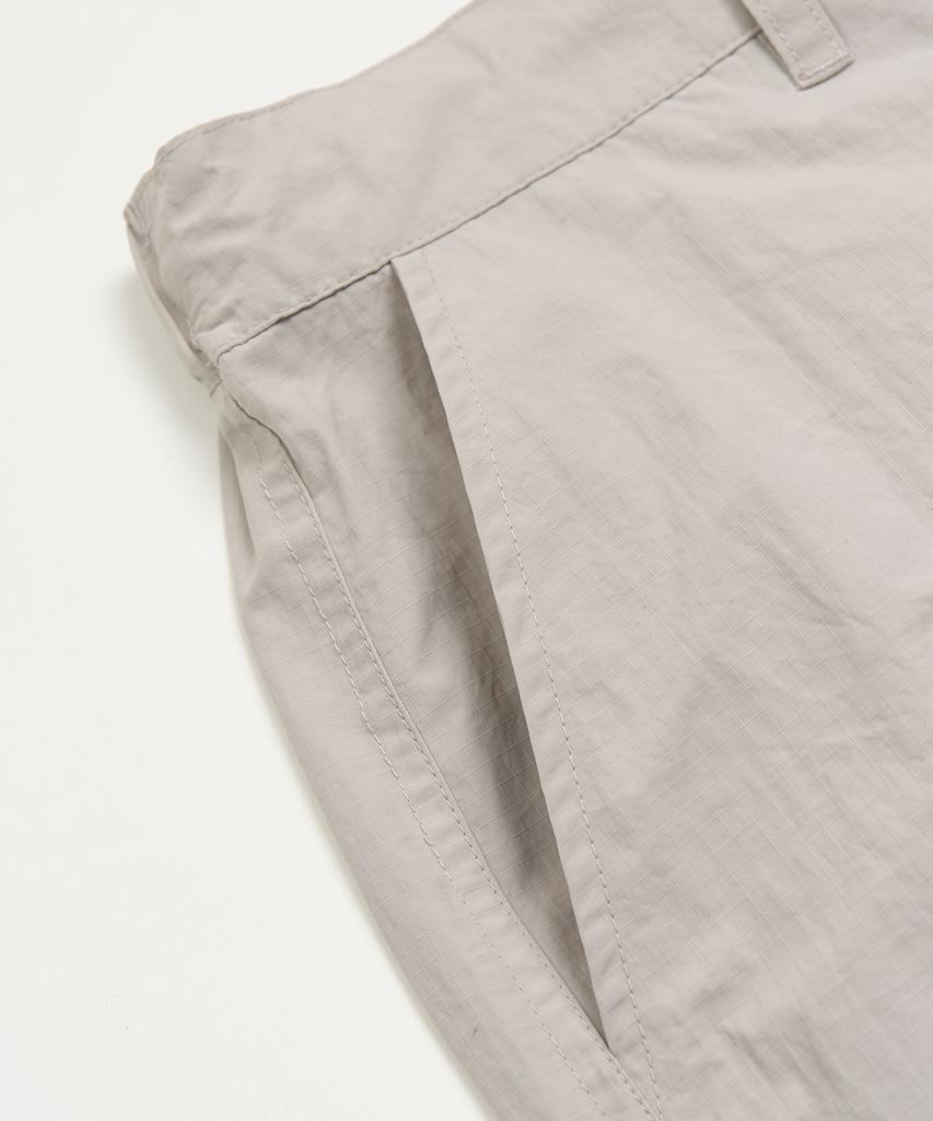 TOFFEE Utility Wide Parachute Pants (Warm Grey)