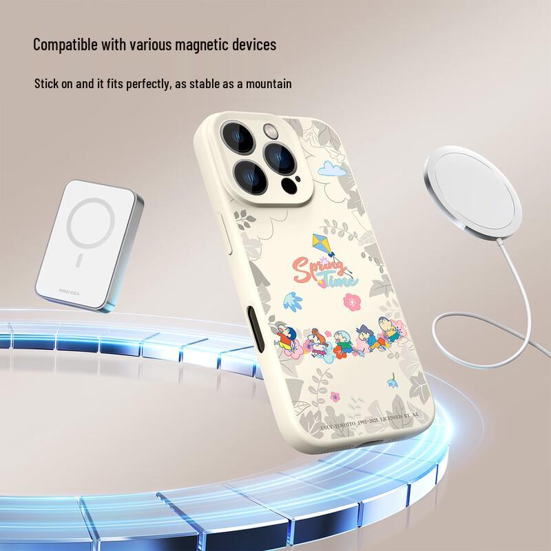 XP Crayon Shin-chan Magnetische Flüssigsilikon-iPhone-Hülle