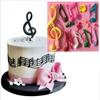 New Music Symbol Shape Silicone Molds Musical Fondant Cake Decorating Tools Polymer Clay Moulds Wholesale