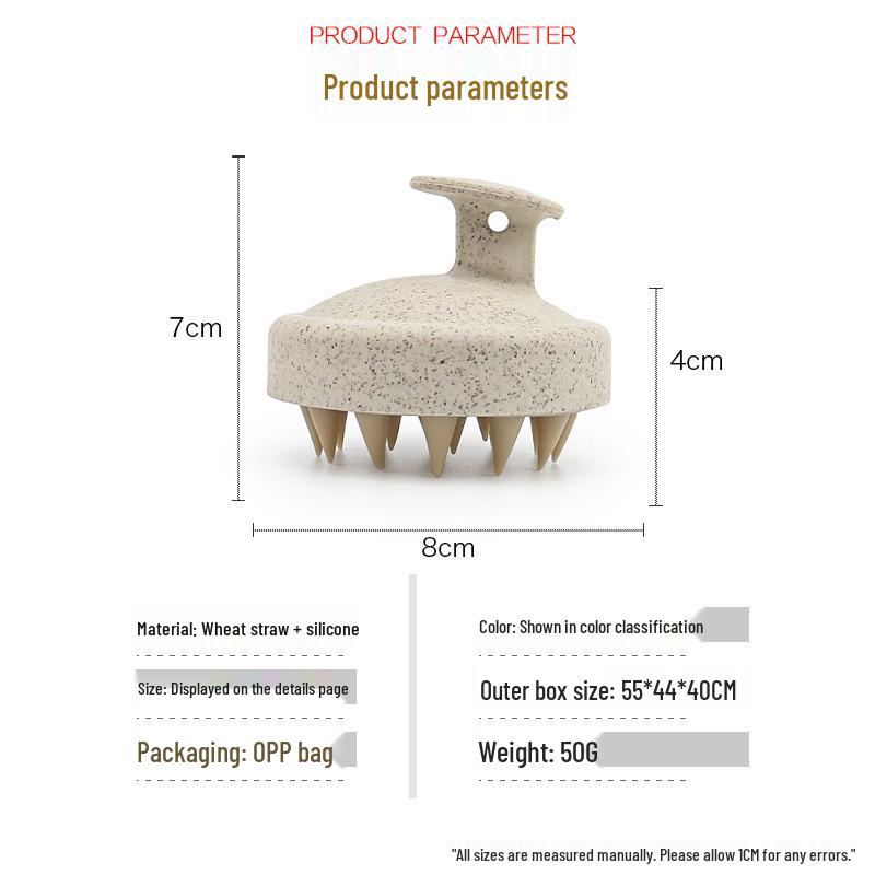 Silicone Scalp Massaging Shampoo Brush