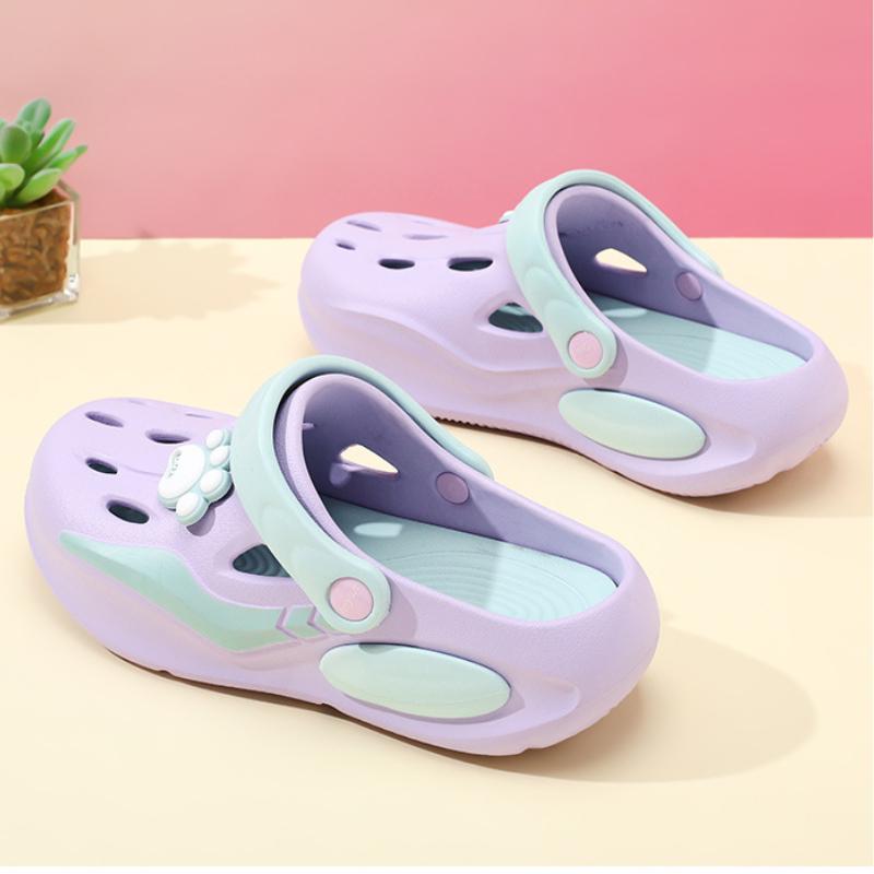 Fashion 2025 Summer Sandals For Women Platform Shoes Thick Sole Cute DIY Paw Girls Street Beach Slippers Soft EVA Female Fashion Slides