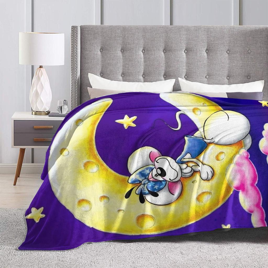 Carino Diddl Coperta Super Calda Coperta in Peluche per Bambini Morbida Copriletto in Flanella per Soggiorno Copri Divano Letto