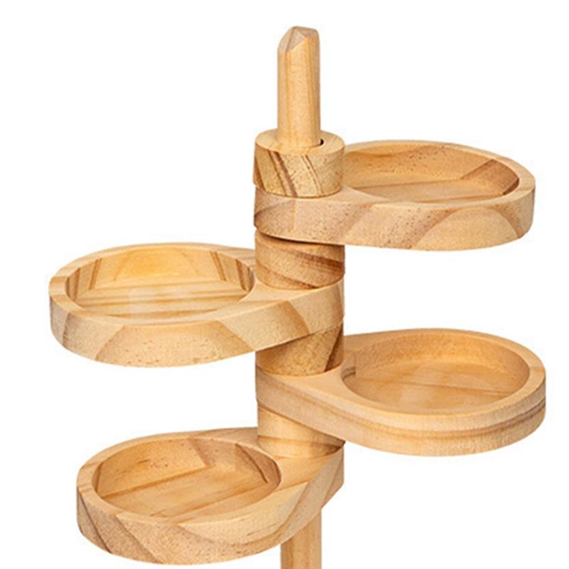 1 pièce Étagère de rangement en bois Porte-clés Bois massif Décoration de table Rangement Peut contenir des bijoux Objets décoratifs