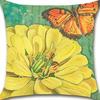 Retro Plant Floral Print Linen Pillow Case Home Living Room Sofa Car Cushion Pillow