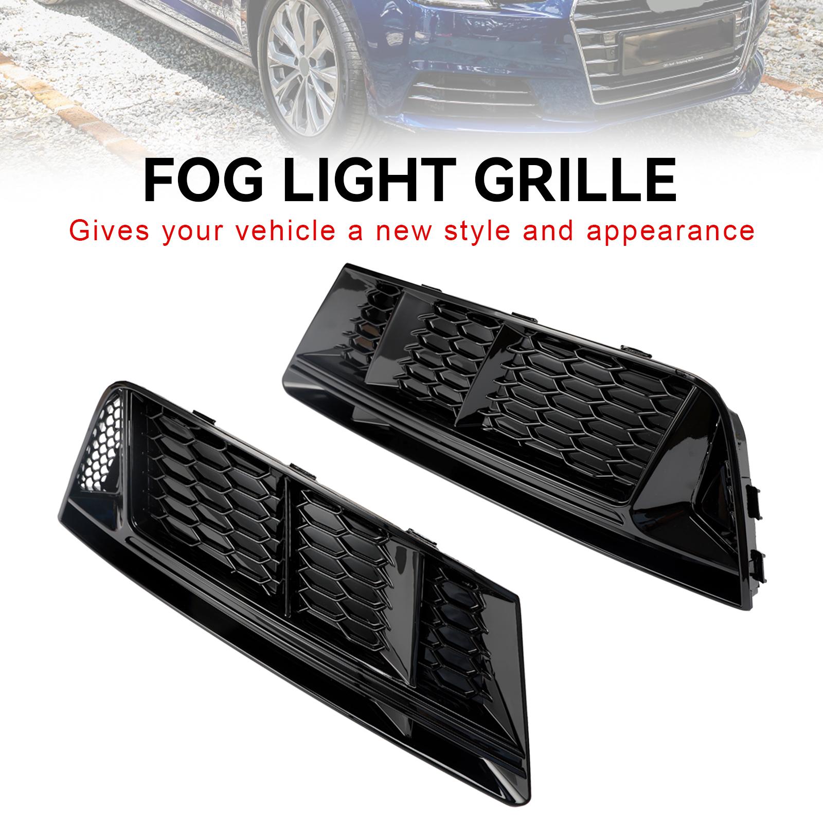 Front Fog Light Grill Lower Bumper Grille Chrome Fit A4 B9 2016-2018