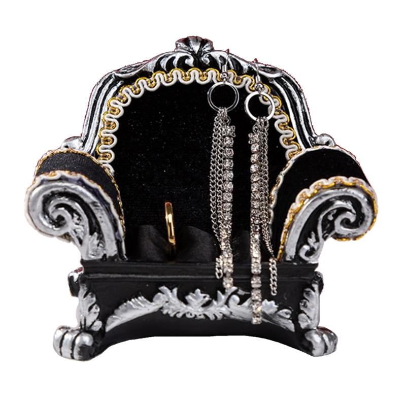Jewelry Box Organizer Sofa Shaped Small Jewelry Rings Boxes Earrings Necklace Portable Storage Box Velvet Material