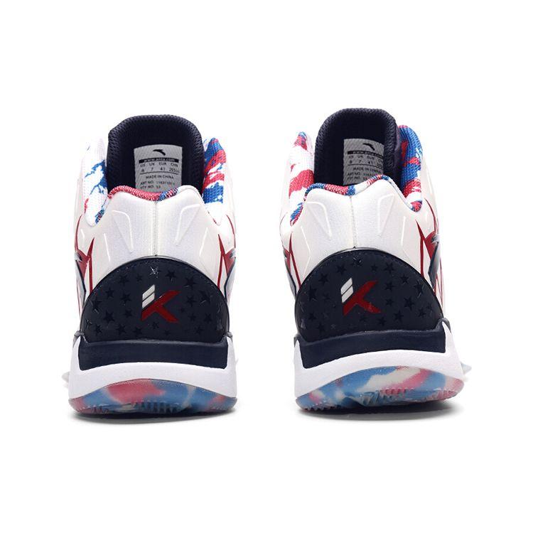 Anta KT1 Fabric Comfortable Shock Absorbing Wear Resistant Mid Top Basketball Shoes Men sneaker White Black Red 11631101-1