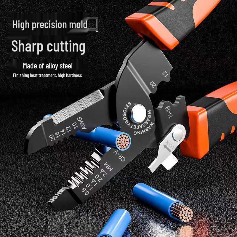 Electrician's 8-in-1 Multifunctional Wire Stripper & Cutter Pliers
