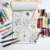 1pc,Flower Coloring Book,Teenagers Coloring Book,25 Different Patterns,100gsm Thick Paper,Stress Relief,Birthday Gift