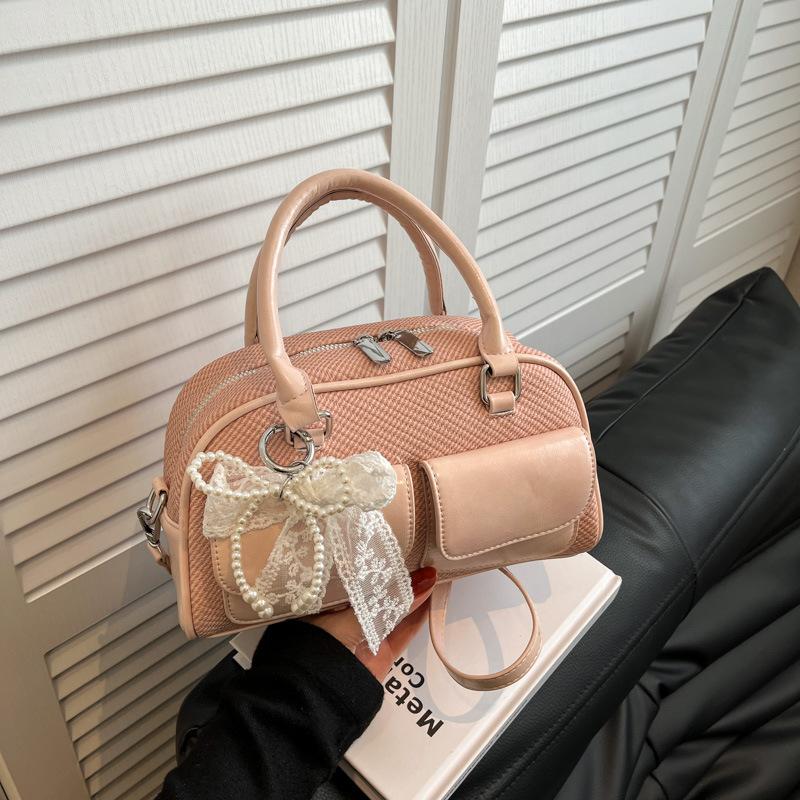 High-end small bag women's summer new niche messenger bag portable bowling bag