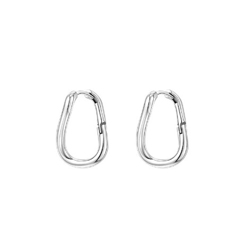 

Silver Irregular Simple Twist Fashion Jewelry Female Earrings Korean Style Ear Stud Ear Buckle серебряный