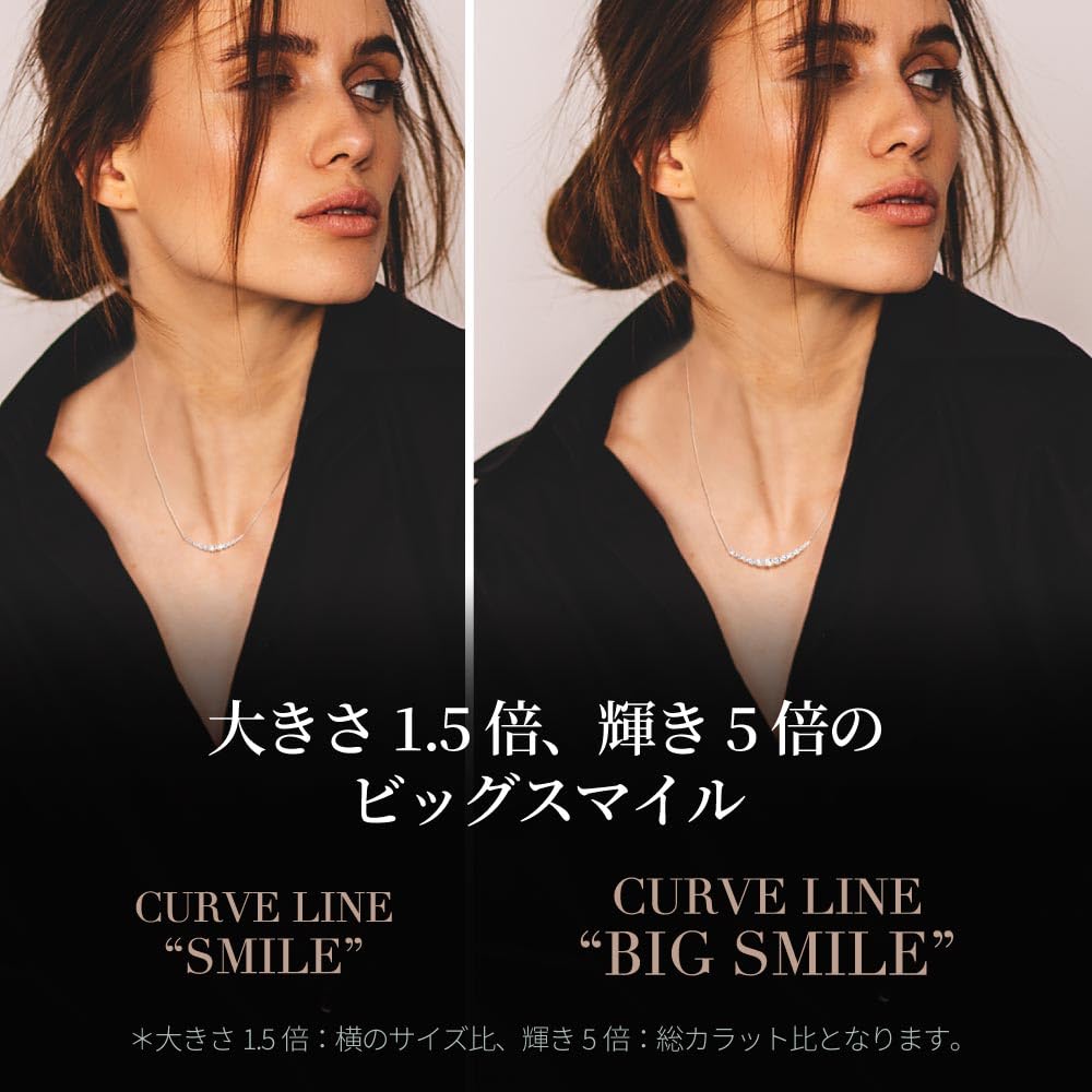 Von New Line Halskette Damen Lächeln 10K K10 Roségold Marke Geschenk Frauen [Geschenk York]