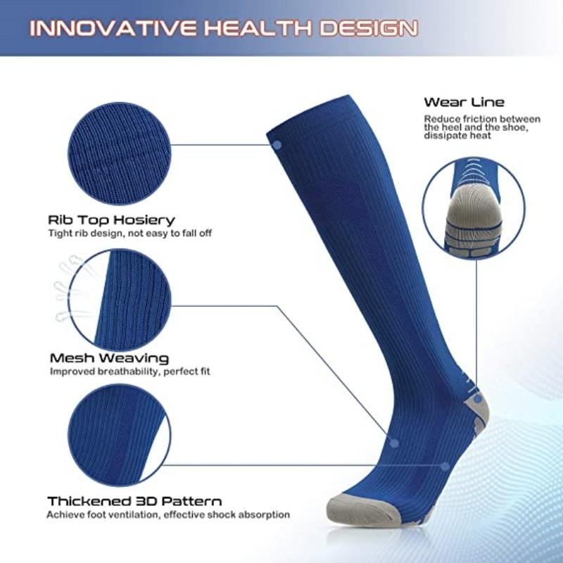 1/3 Pairs Compression Socks Knee High 20-30 Mmhg Fit Medical Edema Diabetes Varicose Veins Running Marathon Sports Socks