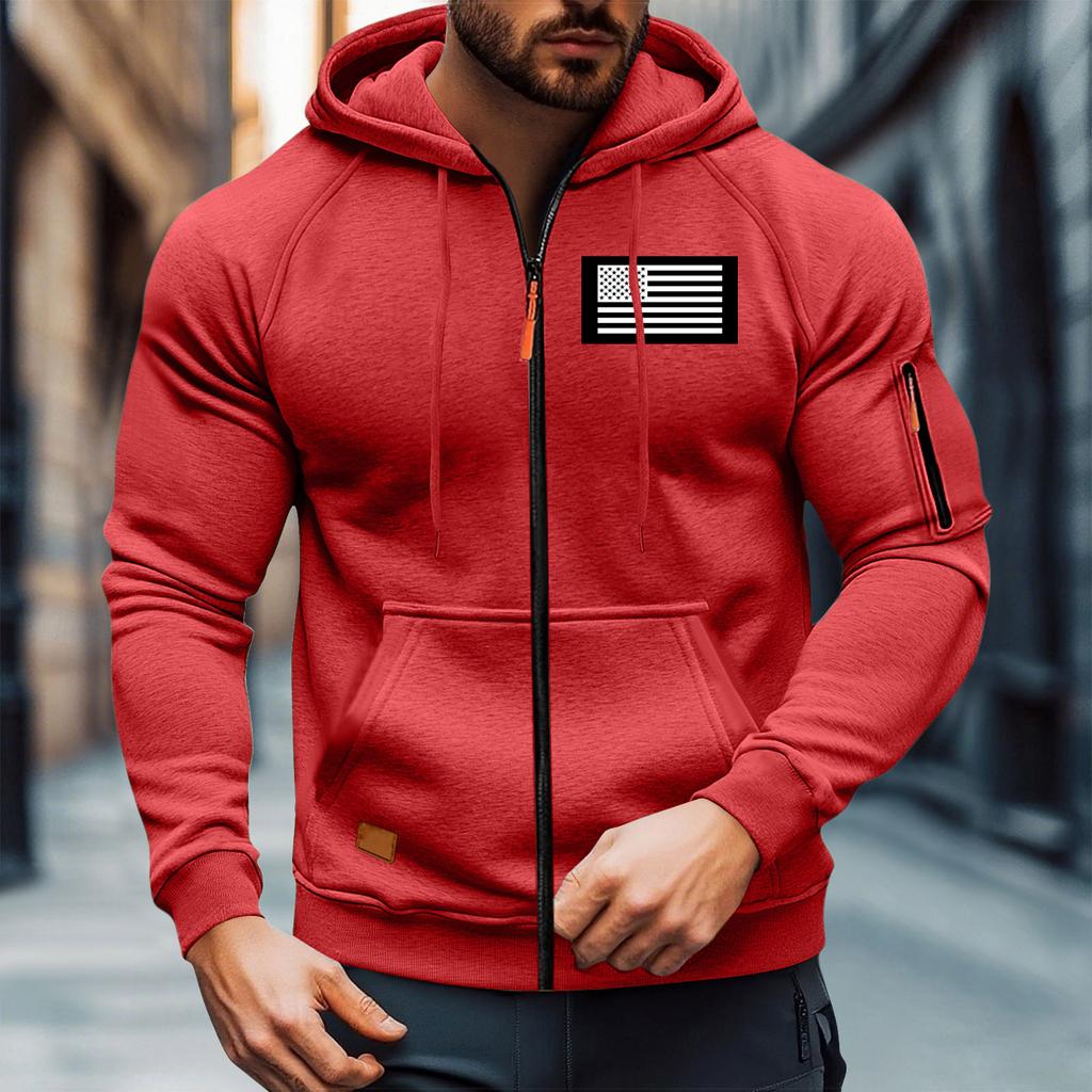 Sportstreningsdrakt med hette Unisex løpeantrekk Langermet genser Hettegenser Genser