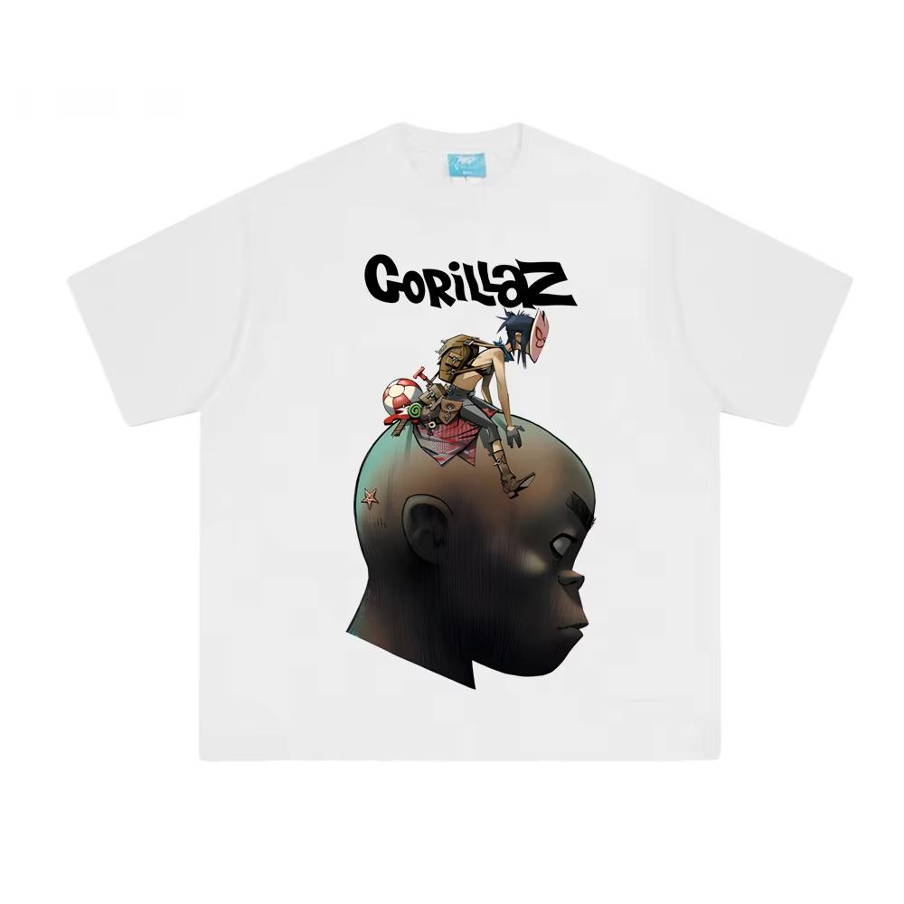 

Plastic Beach T-Shirt 2025 New Gorillaz Men T-Shirts Cotton High Quality Same As Official WebsiteTee-shirt Vintage Short Sleeves M