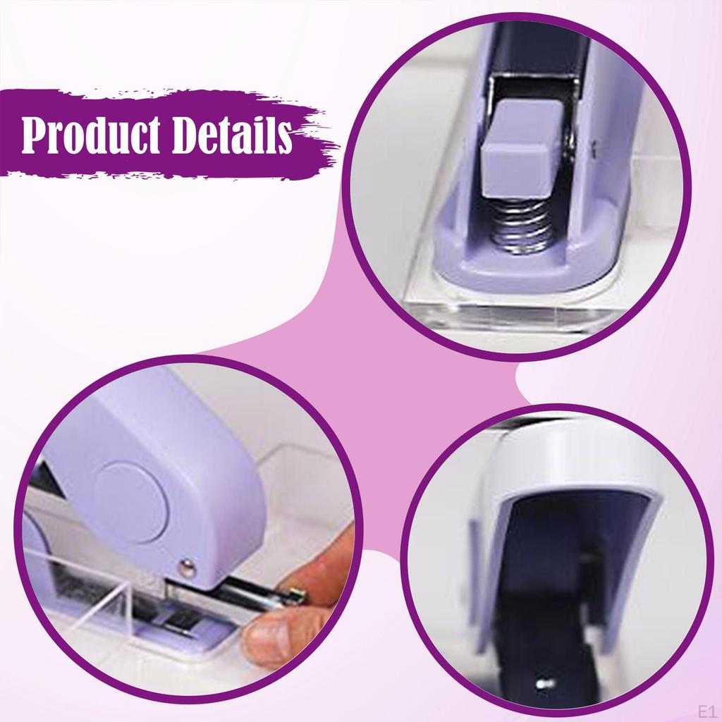 Heavy Duty Double Row Fits 24/6 Effortless with Storage Box Manual Office for Students Commercial