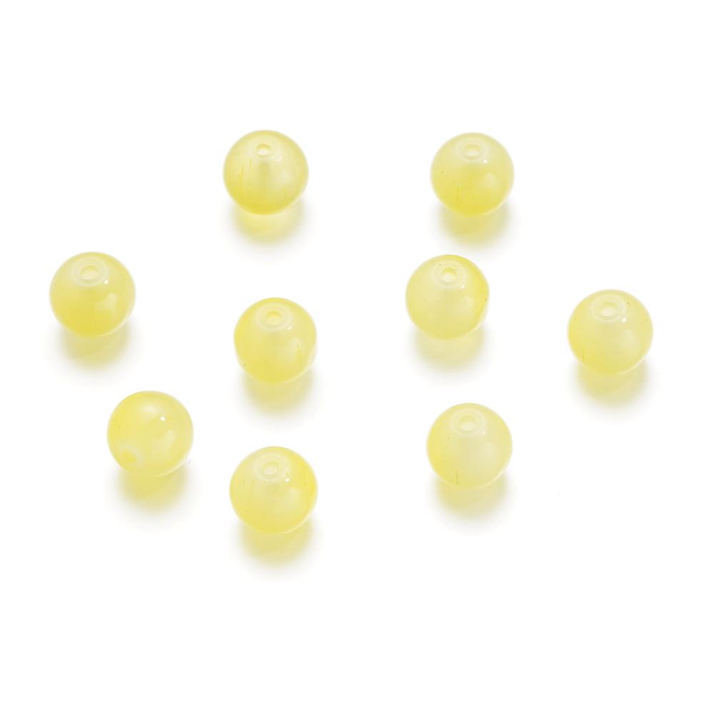 20Pcs/Lot 8/10mm Mixed Imitation Jade Glass Beads Round Loose Spacer Beads For Jewelry Making Supplier DIY Bracelet Accessory 20pcs