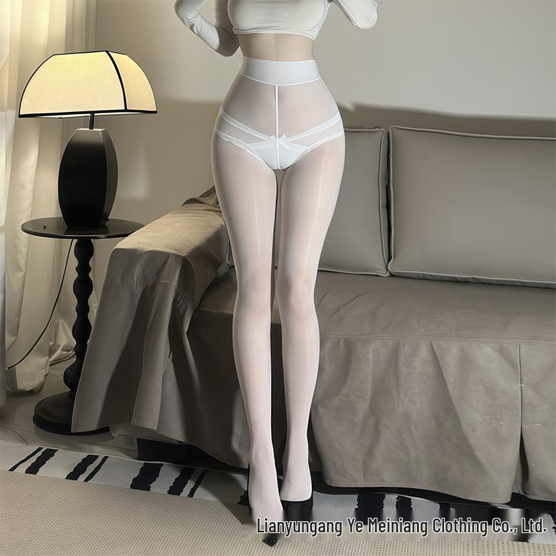 Błyszczące rajstopy z olejem końskim 8D – tłuste, jedwabiste, wyszczuplające pończochy z wysokim stanem dla kobiet