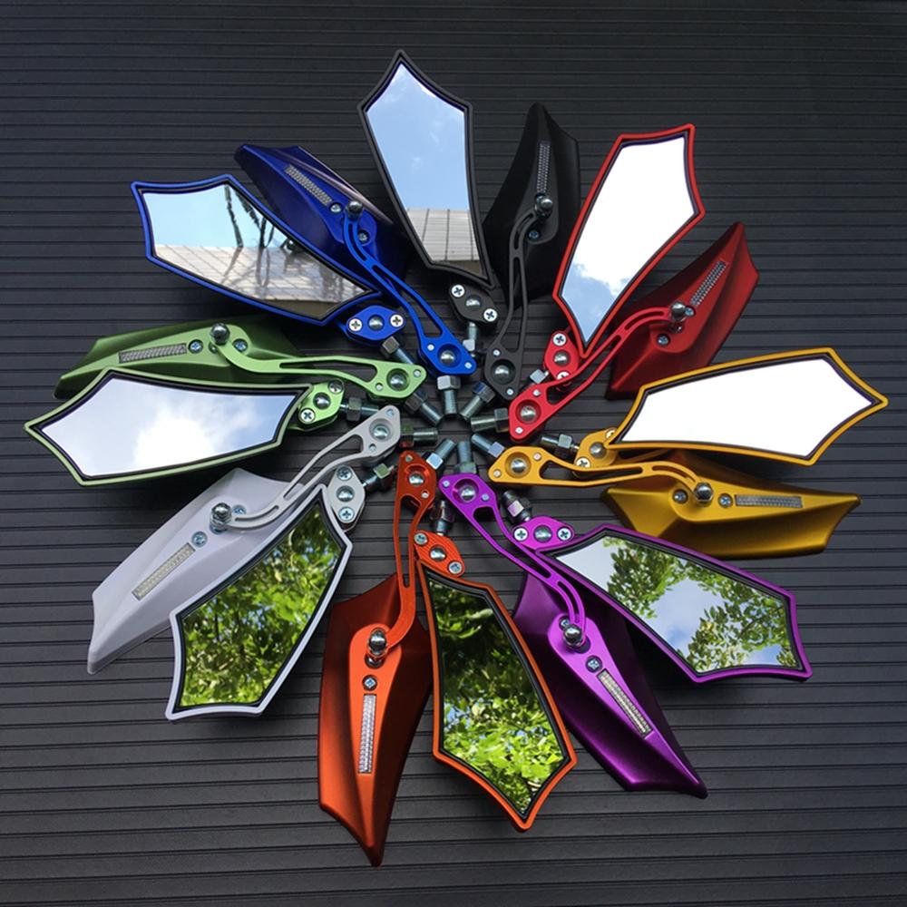 2 STÜCK 360 Grad Drehung Universal Motorrad Rückspiegel Motorrad Roller Rückansicht Seiten Rückspiegel 8 / 10mm