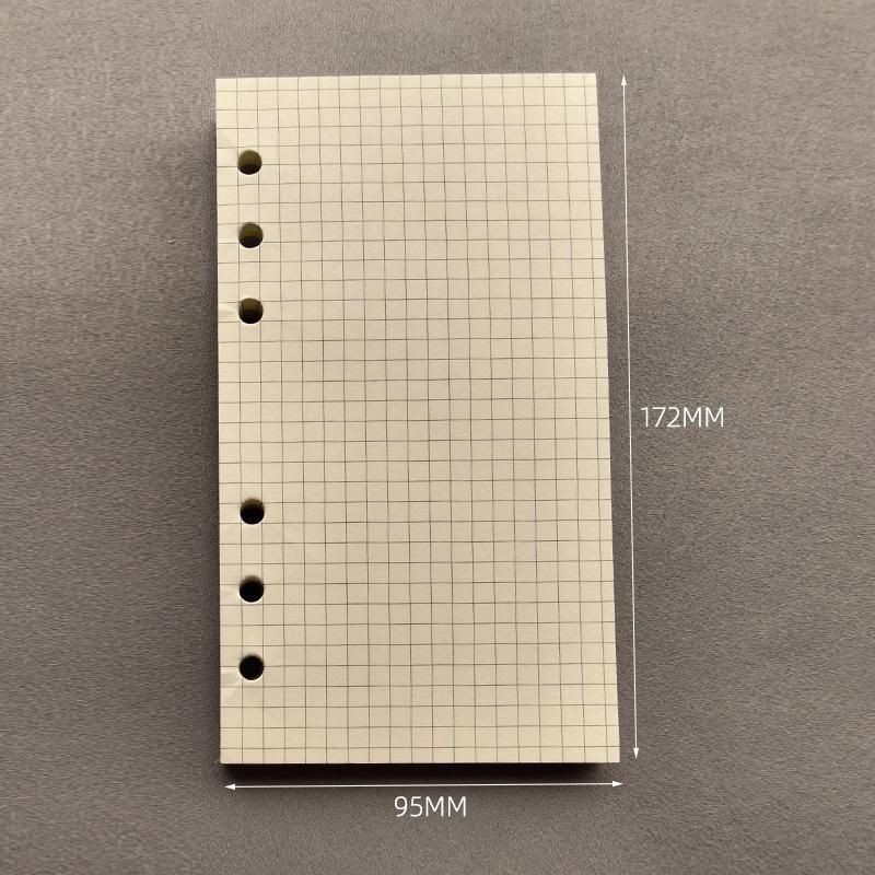 50 Sheets A6 Colorful Grid Loose Leaf Notebook Refill Spiral Binder Inner Page Line Blank craft Grid Inside Paper Stationery