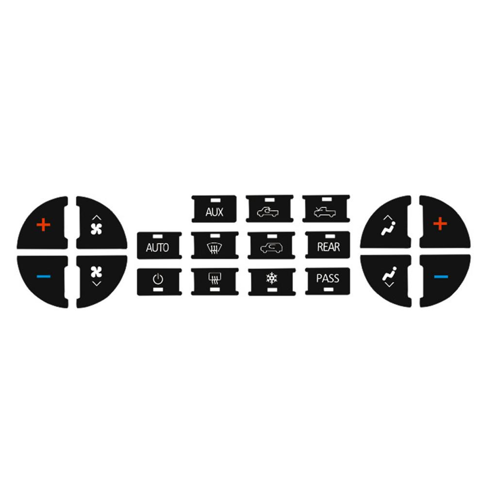 Universal Automotive Interior Button Decals Car Button Repair Stickers Car A/C Radio Stickers Vehicle Repairing Sticker
