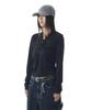 Studded Leaf Hooded Long Sleeve (Black)