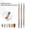 Manicure Brushes Dual Use Gel Gradient Brush Pinceles Ultra Thin Line Drawing Pen Dual End Nail Art Design Painting Tools