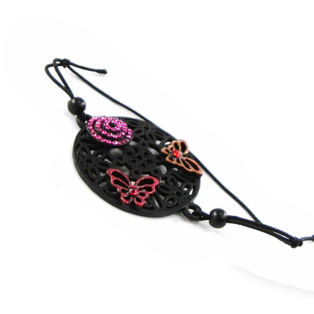 NOA [H8745] - Designer Bracelet 'Carmen' Red Black