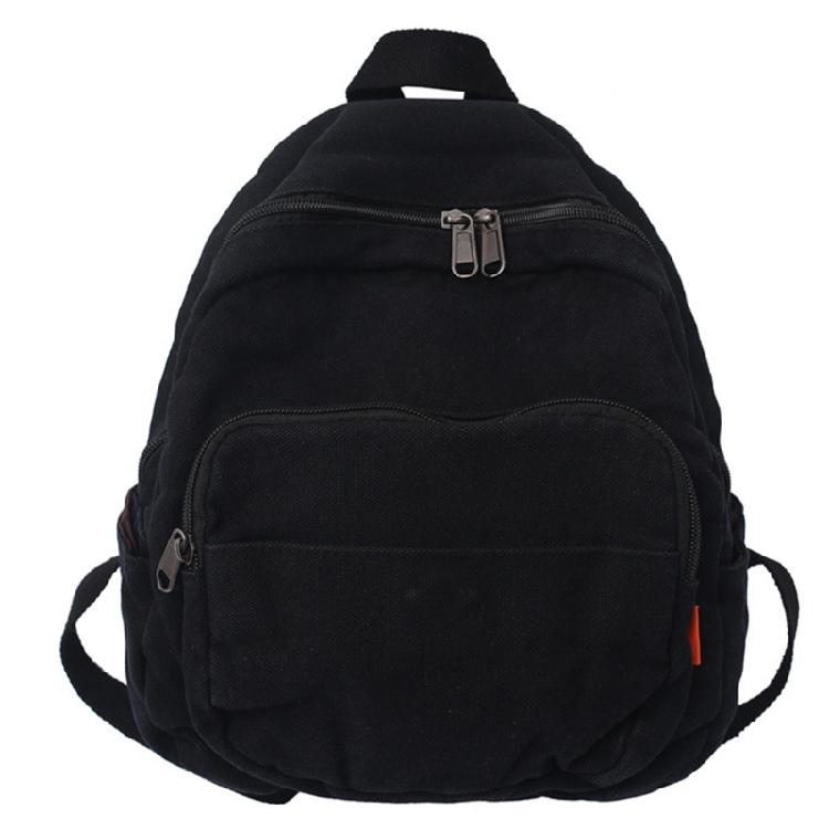 Solid Color Backpack Girl Casual Daypacks Canvas Backpack Student School Backpack Travel Backpack Aesthetic Backpack