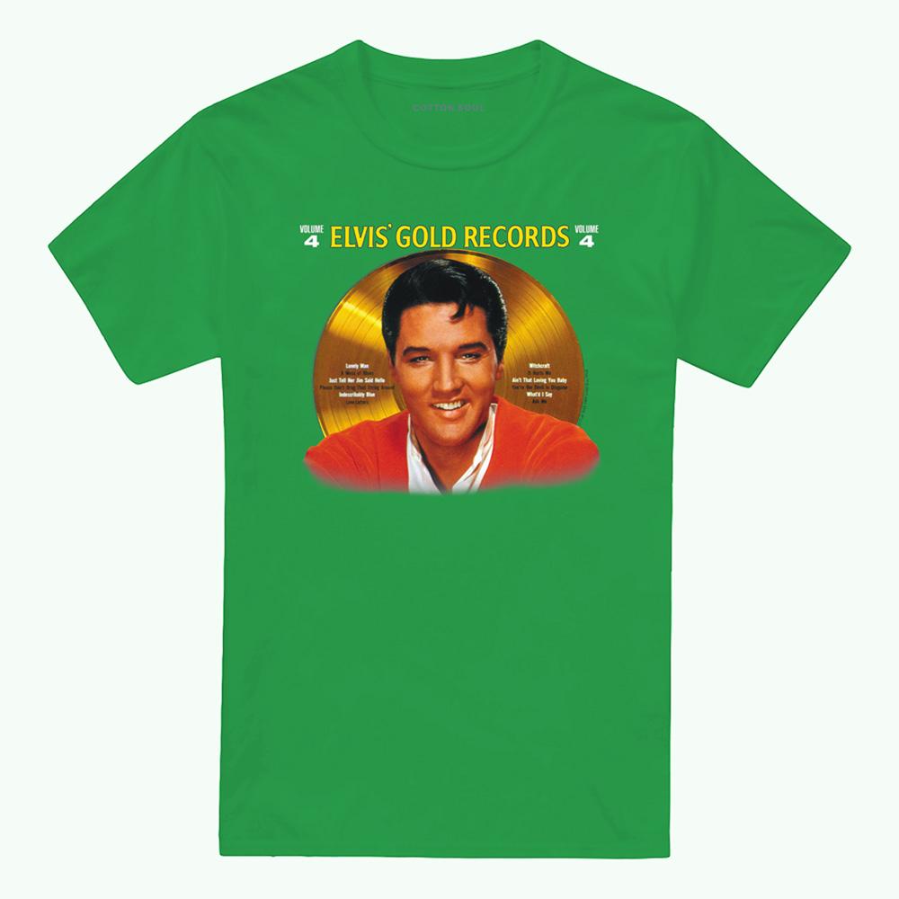 Elvis Presley Unisex Adult Gold Records T-Shirt