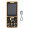 Big Key Phone Ultra Thin 2.6in 2 Flashlight BT 0.3MP Camera Voice Announcement Cell Phone 2G Gold