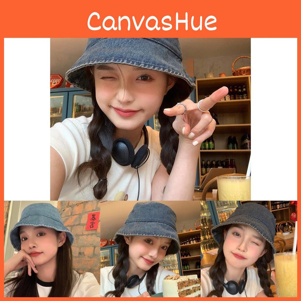 Hat Bucket Denim With Short Brim Lightweight Sunproof Summer Fashion Women For