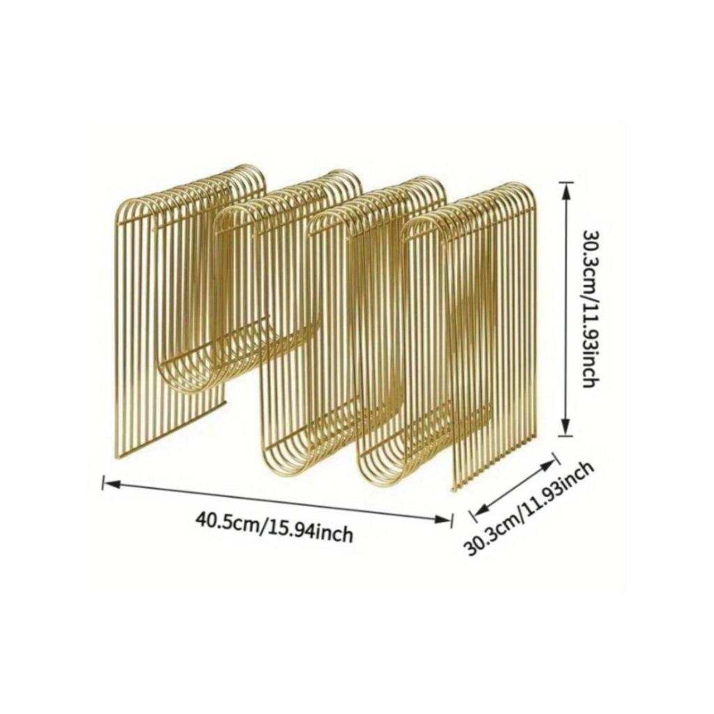 Wire Magazine Holder Side Table Modern Crafted Metal Rack End SpaceSaving for Desktop