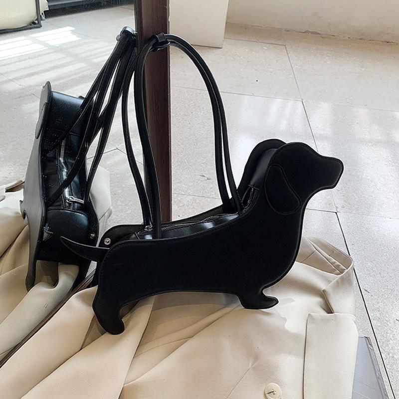 Funny Sausage Dog Handbag Women Bags Solid Color Pu Leather Shoulder Bag Totes Lady Cute Creative Japanese Style Kawaii Bag