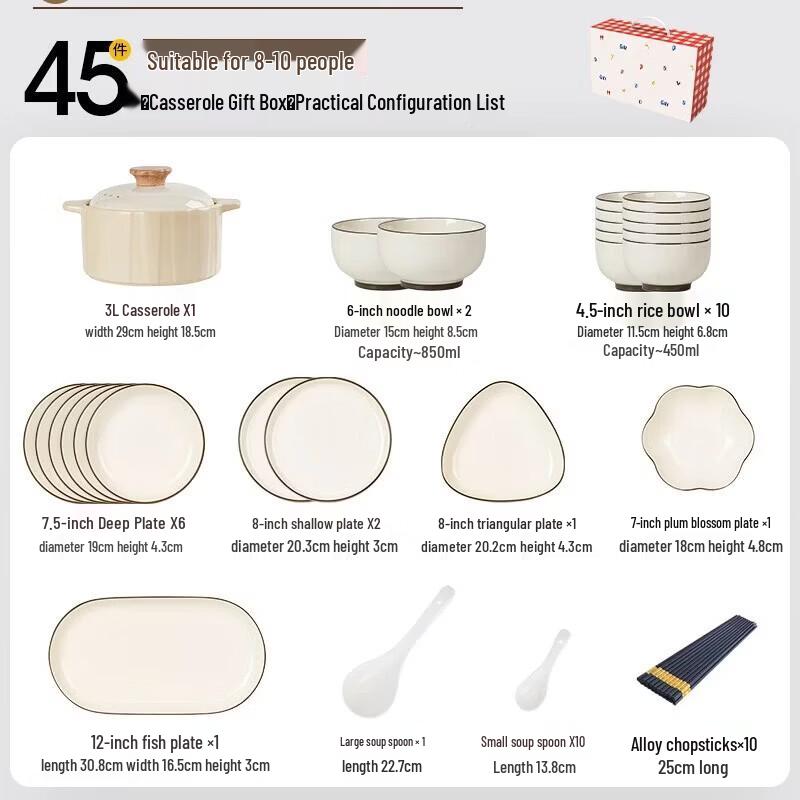 Minimalist Underglaze Ceramic Dinnerware Set