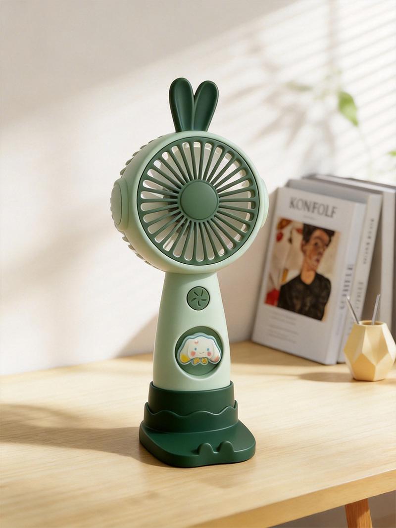 

2026 USB Rechargeable Mini Handheld Fan with Silent Operation & Mobile Phone Holder, Custom Logo Factory/Wholesale/Foreign Trade/Cross-border