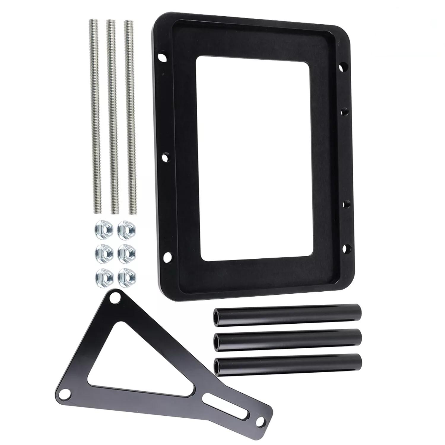 Billet Aluminum Universal Battery Tray Hold Down Trunk battery Relocation Box For Racing Battery Mount чёрный