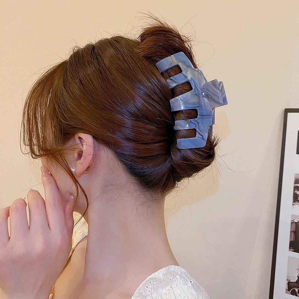 Geometric Hairpins Gifts For Girls Letter Acetate Hair Claws Korean Shark Clip Women Hair Clips