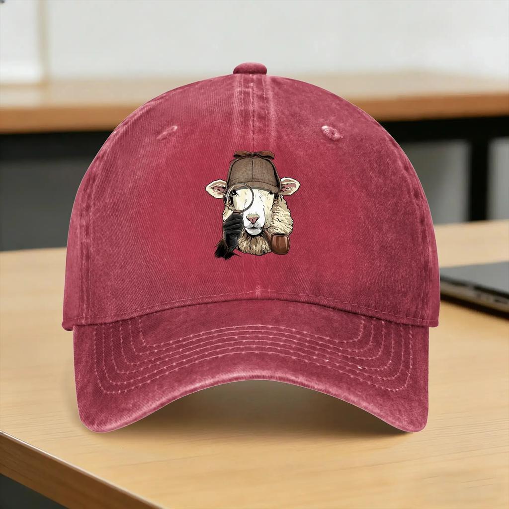 Sheep Detective Farmer Sheep Farm Animal Lover Casual Baseball Cap For UnisexTeens Summer Outdoor Sports Trucker Hat